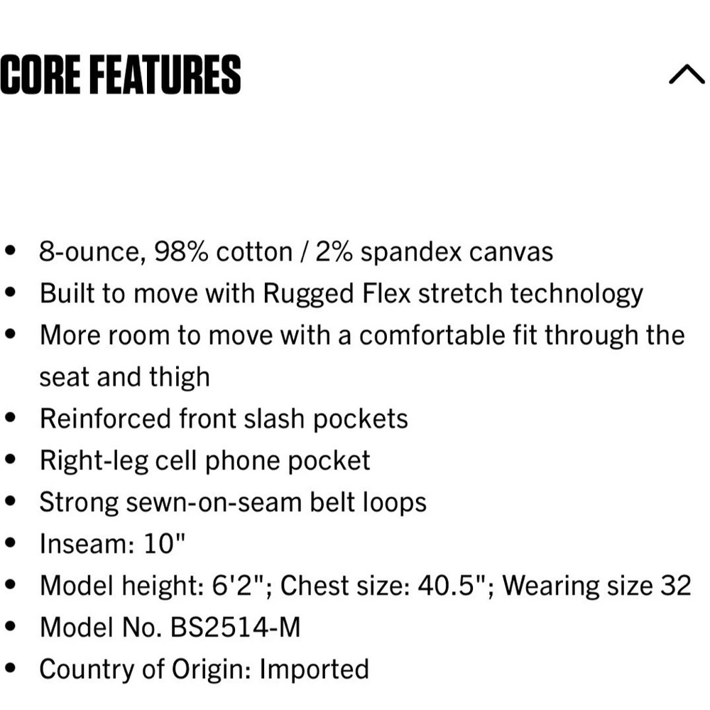 Carhartt Men’s Rugged Flex Relaxed Fit Canvas‎ Work Shorts, Tan, Size 48 - Picture 3 of 16